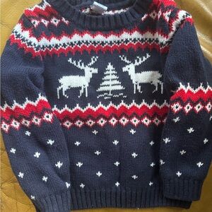 Janie and Jack Navy Festive Sweater